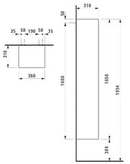   LAUFEN PALOMBA 406752 (360x310x1650)  , 