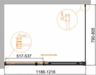   CEZARES DUET SOFT-M (1186-1216x790-805x1950) M-AH-1-120/80-C-Cr  /