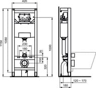 Ideal Standard  PROSYS FREESTANDING FRAME 120 P    R009667