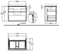    GEBERIT iCon (740620477)  2 ,   840375000