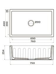  Omoikiri MIKURA 76-OL 760460254,,/ , 4997076