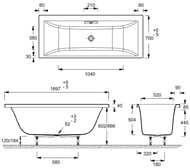   Jacob Delafon Evok 170x70 ( )  E60340-00