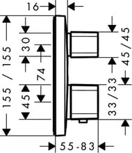  Hansgrohe Ecostat  15707  , ,  , 