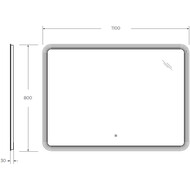   Cezares Duet 1100x800x30 , ,  CZR-SPC-DUET-1100-800-LED-TCH