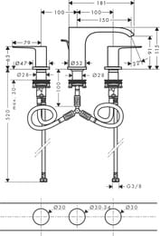  Hansgrohe Vivenis 75033700    3 ,  90, ., .