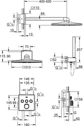   Grohe Grohtherm SmartControl 34706000   3 ,    