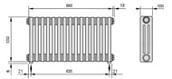  Zehnder Charleston 3055 , 15 ,   RAL9016