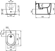   Ideal Standard BLEND 355x560x400    T375301