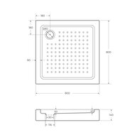    CEZARES (800800150)  TRAY-A-A-80-15-W