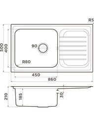  Omoikiri HARUNA 86 IN (860500210)  , . 4993451