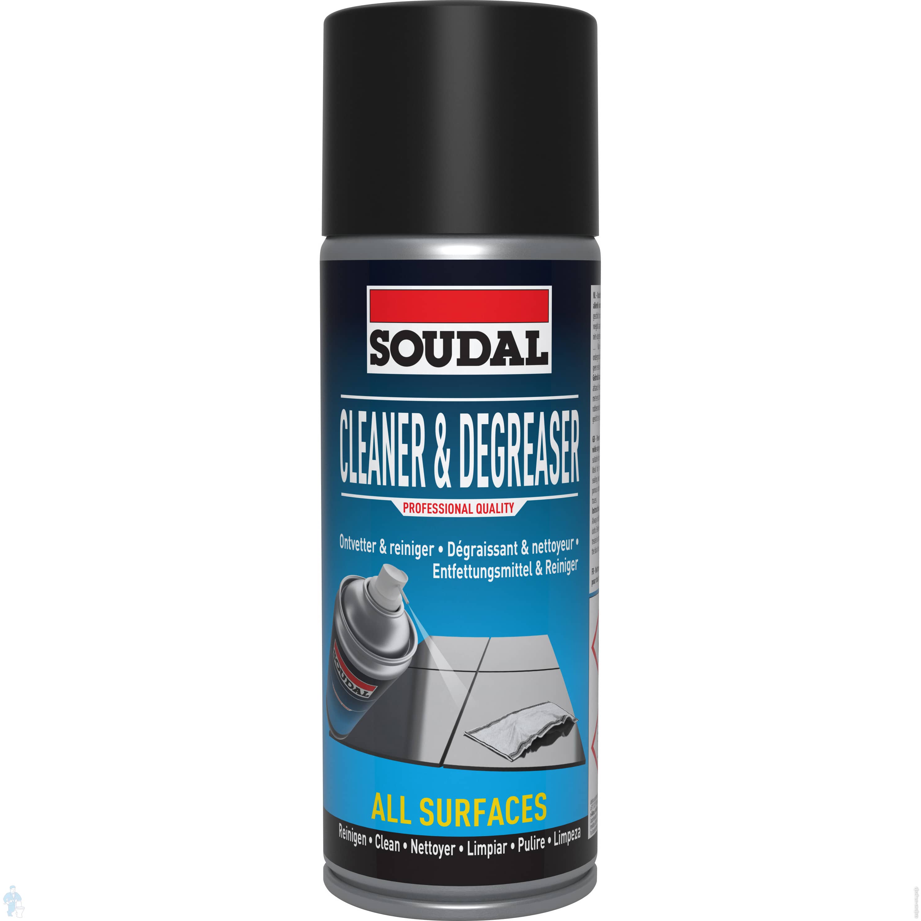 Очиститель и обезжириватель поверхностей SOUDAL CLEANER & DEGREASER 400мл,  арт. 119708 | Афоня.рф