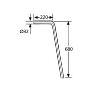   KLUDI 84500805-00 90 DN 32   G 1 1/4x220x680 