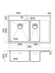  Omoikiri AKISAME 78-2-LG-L (780510200)   ,   4973087