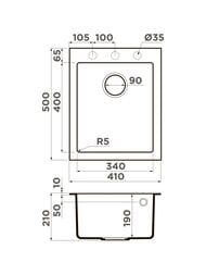  Omoikiri BOSEN 41-H (410500234) , , - 4993243