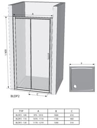   RAVAK BLIX BLDP2-120 (1170-12101900) , , +Transparent