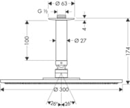   Hansgrohe Raindance 300 AIR ,   100  27494000