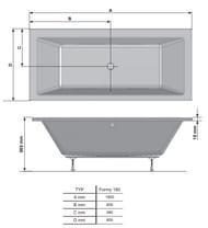   RAVAK FORMY 01 SLIM C881300000 1800x800 :