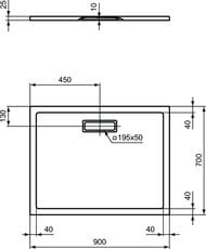 Ideal Standard   ULTRAFLAT 900x700x25  ,   T4474V3