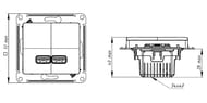  Systeme Electric ATLASDESIGN USB 5 1  x 2,1 2   1,05   ATN000533