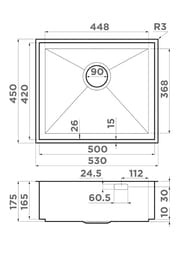  Omoikiri KASEN 53-26 INT GM (530450175)  ,   4993496