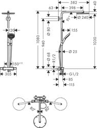   Hansgrohe Raindance Select S 240 1jet 27633670  ,  , 