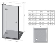   RAVAK SMARTLINE SMSD2-120 B-L (1199-12161900)  ,,+Transparent