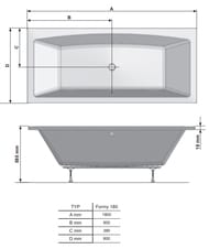   RAVAK FORMY 02 SLIM C891300000 1800x800 :