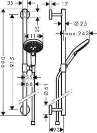   Hansgrohe Raindance Select S 120/Unica Comfort 0,9 , / 26322400