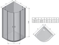   RAVAK CHROME CSKK4-90 (9009001950)  , , +Transparent