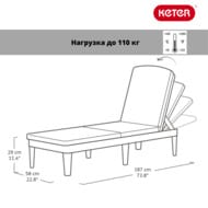  KETER JAIPUR LOUNGER (187,5x58,2x29),  