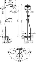   Hansgrohe Croma Select 280 Showerpipe    , 26792000