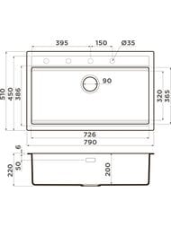  Omoikiri KITAGAWA 79-LB WH (790510220), ,   4993997