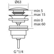   CISAL Xion 1 1/4'' click clack, :   ZA001621D1