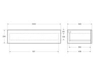    Cezares CADRO (100x4625) , 1 ,  Nero CADRO-100-1C-SO-NR-BLUM