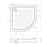    CEZARES (950950150) ,  TRAY-A-R-95-550-15-W