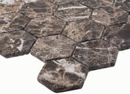  Starmosaic Wild Stone HEXAGON DARK EMPERADOR POLISHED 63x63 (2602828)  (.)