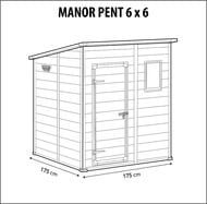  KETER MANOR PENT 6X6 (183x185x200) -