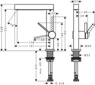  Hansgrohe Finoris 76060670  ,  ,  