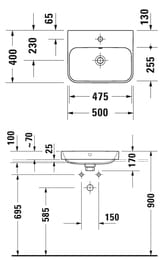  DURAVIT HAPPY D.2 PLUS 500400 , ,  2360500000