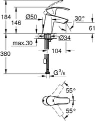  Grohe EuroSmart 33188002  , S-Size,   102