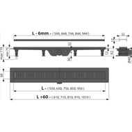   Alcaplast APZ10BLACK-950M SIMPLE L=950 H=62 ,   