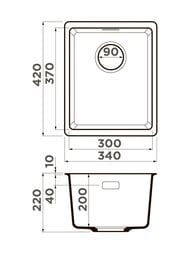  Omoikiri KATA 34-U GR (340420217)  ,   4993383