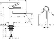  Hansgrohe Finoris 76023670   110,   Push-Open,  