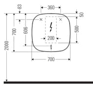  Duravit Zencha 700x700x50     ZE7066000000000