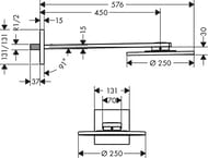   Axor ShowerSolutions 35284000 250, , 1jet PowderRain, , 