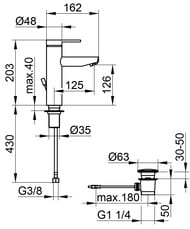    Keuco Plan blue 126 ,,  ,. finish 53902 17000