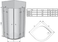   RAVAK BRILLIANT BSKK4-80 (7957951950)  , , +Transparent