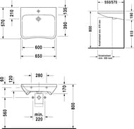   DURAVIT DuraStyle 650570170 1 .  .,   2330650000