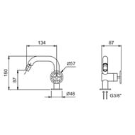    Fantini Fontane Bianche 47P5P008 ,  , Matt Gun Metal