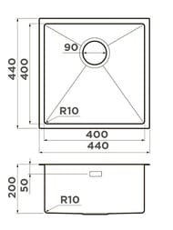  Omoikiri TAKI 44-U/IF GB (440440200) , , 4997017